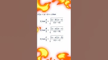 Trigonometric Formulas With Song : Sine Rule Cosine Rule Projection Rule Half Angle Formulae :