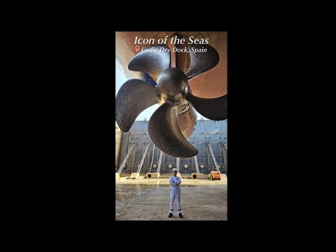 Icon Of The Seas Propeller Underwater Part Of On The Dry Dock Cruise 크루즈 Royalcaribbean