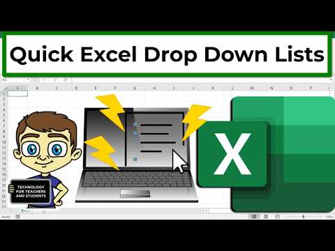 How to Make Drop Down Lists in Excel Super Fast!