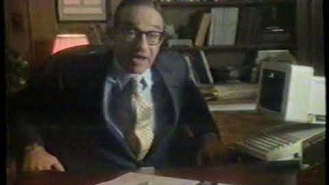 1985 Apple IIc "Alan Greenspan" Computer TV Commercial