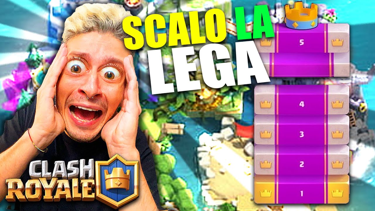 QUESTI SONO SUDATI DA PERDERE LA TESTA !! SCALO LA LEGA SU CLASH ROYALE !!