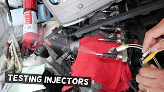 HOW TO TEST FUEL INJECTOR ON BMW  LEAKING INJECTOR TEST