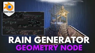 Blender 4 Procedural Rain Geometry Node Pack