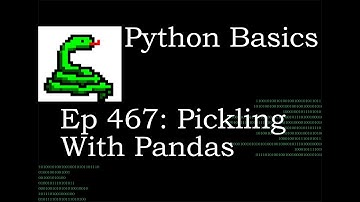 Python Basics Pickling With Pandas