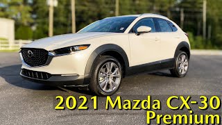 Player Profile First Look | 2021 Mazda CX-30 Premium Package in Snowflake White Pearl