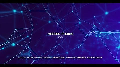 Modern Plexus Titles by santoshw7885 | After Effects Title Template #AfterEffectsTemplate #Videohive