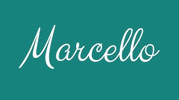Learn how to Sign the Name Marcello Stylishly in Cursive Writing