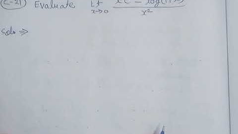 Lt x tends to 0 [xe^x-log(1+x)]/x^2  Evaluate