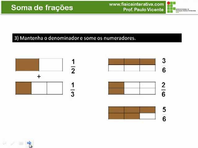 Soma de frações com denominadores diferentes. #matematica #soma