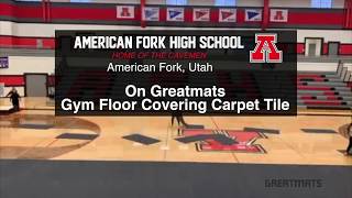 Gym Floor Covering Carpet Tile at American Fork High School - Greatmats - Shop Gym Floor Covering: https://www.greatmats.com/gym-floor-covers.php

American Fork High School uses Greatmats Gym Floor Covering Carpet Tiles to protect its gymnasium floor during color guard performances and competitions.

American Fork High School color guard coach and director Jessica Froyen says "The floor is marvelous. It is simple to pull out and put away and makes it so using our new space is doable without damage."

#GreatGymFloorCover