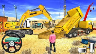 🚧 JCB Road Construction Game | Dumper Truck Sand Unloading & Excavator Working Gameplay 2026 🚜 screenshot 1