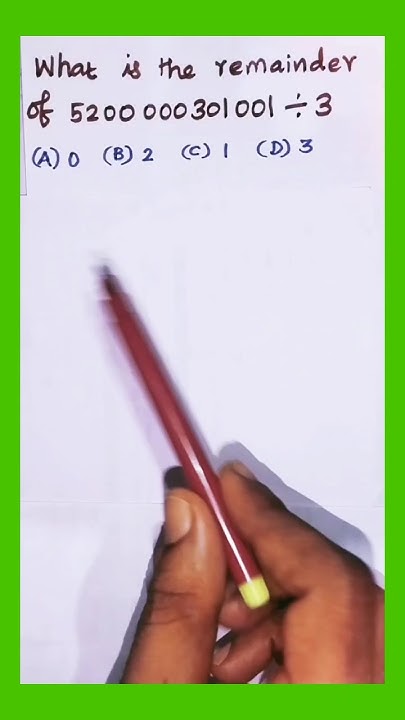 Finding the remainder when any number divided by 3 #shorts #remainder # ...