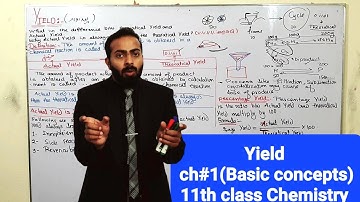 Yield | Actual yield, theoraical yield and percentage yield | ch#1 | 11th class Chemistry