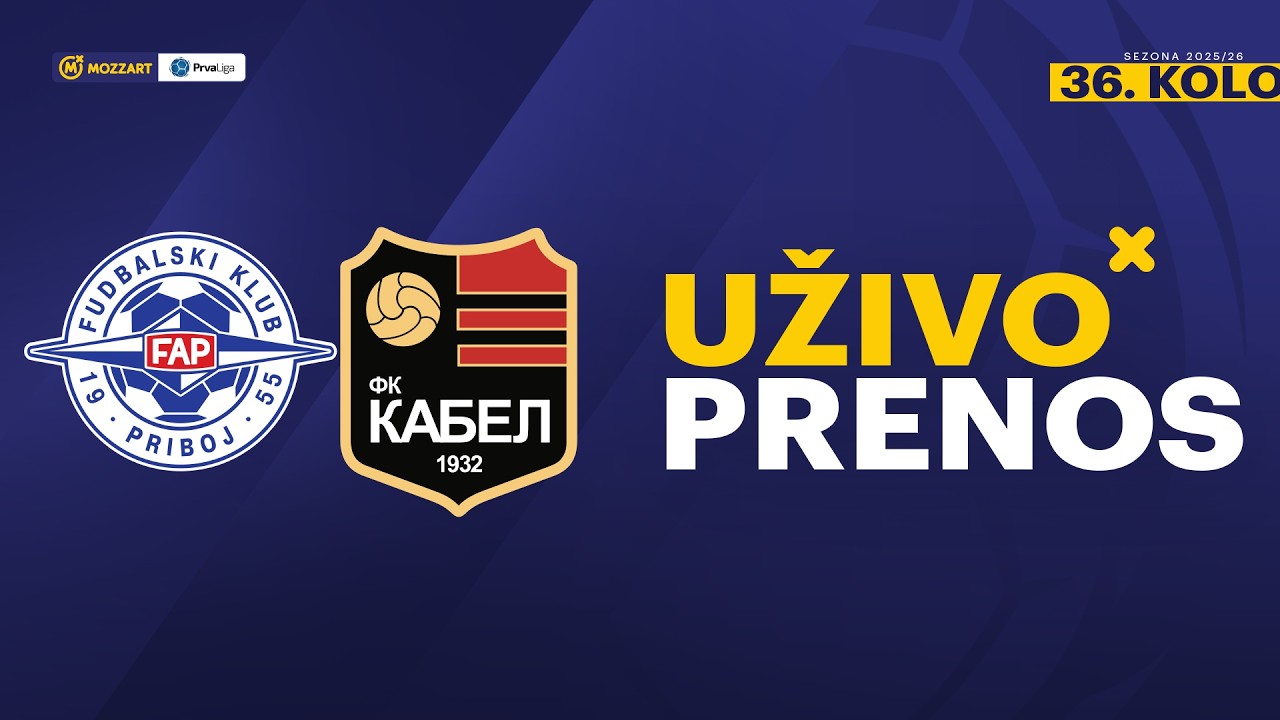 FAP - Kabel Mozzart Bet Prva liga Srbije 2025/26 36. Kolo