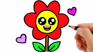 HOW TO DRAW A FLOWER EASY