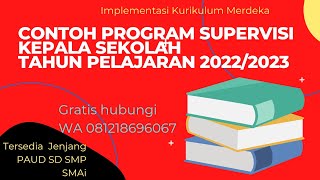 Example of Principal Supervision Program for the 2022/2023 Academic Year