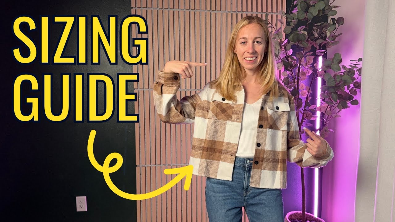 Sizing Guide for this Zeagoo Women's Flannel Cropped Shacket