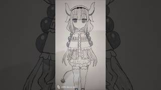 [ Let's Drawing Anime ] Kanna Kamui ( Kobayashi-san Chi no Maid Dragon ) #anime #drawing #shorts