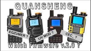 Quansheng UV Series  Choosing Firmware V.2.0  Egzumer, IJV or CEC