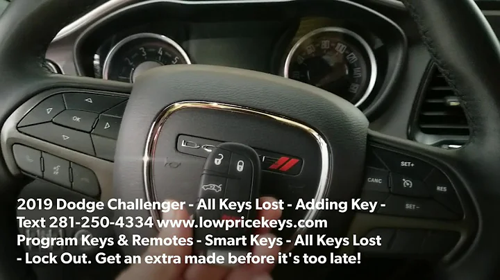 Locksmith Houston Katy Sugar Land - 2019 Dodge Challenger - All Keys Lost - Adding Key