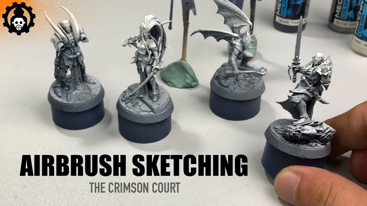 HOW To Paint Miniatures Zenithal Undercoat Sketching Vallejo Mecha