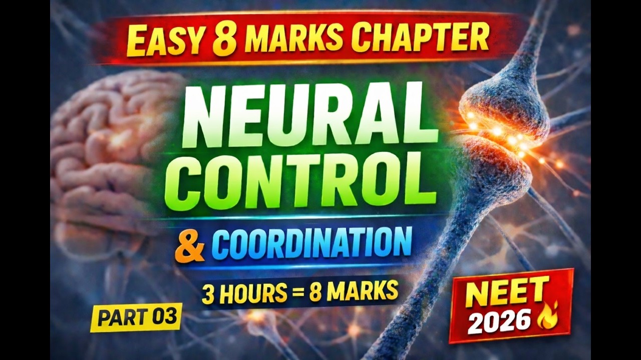 🔥Neural Control & Coordination 03 |Class 11| NEET Biology | AIIMS Biology| AAFRIN MA'AM|