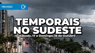 Chuva forte no Sudeste e na Bahia: veja a previsão para sábado e domingo