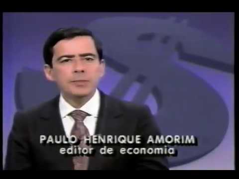 Jornal da Globo 1990 com William Bonner e Ftima Be...