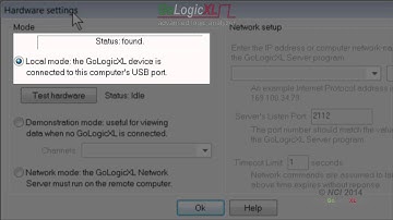 Logic Analyzer GoLogicXL: Hardware setup dialog (Install #03)
