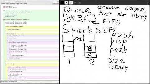 Queue implementation using two stacks