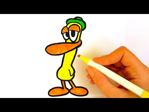 COMO DESENHAR O PATO DE POCOYO /// HOW TO DRAW DUCK/POCOYO 