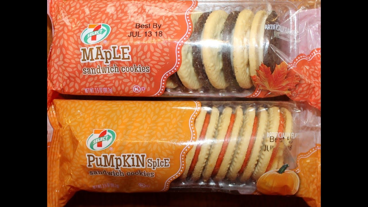 7 Eleven 7 Select Sandwich Cookies Maple & Pumpkin Spice Review YouTube