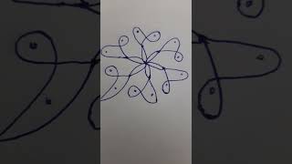 5-3-3 dots Beautiful Freehand Muggu Design ✨ #RangoliIdeas#SuperRangoliAndArts
