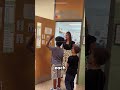 Boy Hug Nearly Knocked Teacher