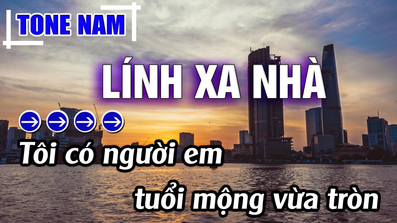 Lính Xa Nhà Karaoke Tone Nam Beat Mới | Karaoke Đăng Khôi