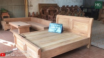 Giường Ngủ Chữ X Gỗ Gõ Đỏ - Anh Tuấn Hưng Yên