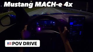 2021 Ford Mustang Mach E ➽ Night Drive POV  ASMR