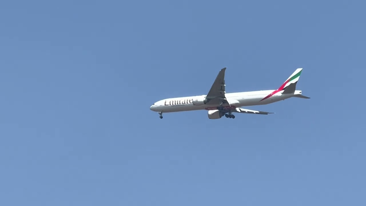 Emirates Boeing 777 -300ER landing at Kenneth Kaunda International Airport- Lusaka Zambia 
