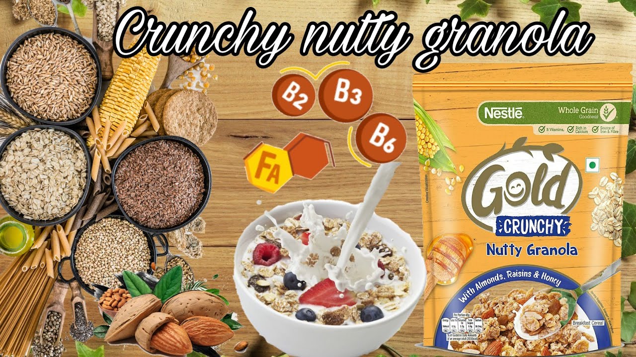 Nestle Granola Healthy breakfast cereal Nestle gold crunchy nutty Granola Granola review