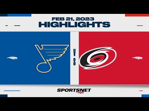 NHL Highlights | Blues vs. Hurricanes - February 21, 2023