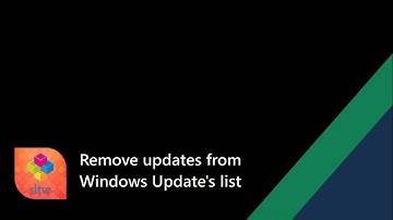 Remove updates from Windows Update