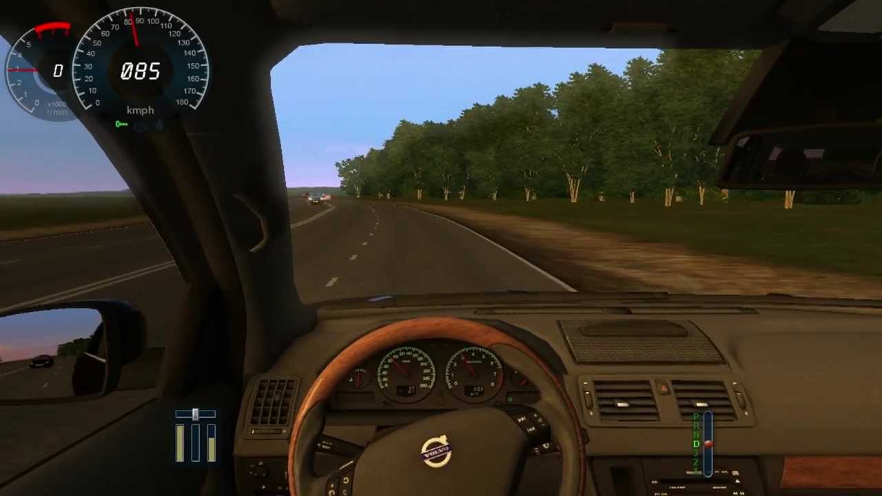 Volvo city car driving Volvo city car driving