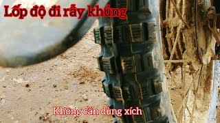 Large spiked tires for farming without chains - motorbike repair - electric bicycle repair