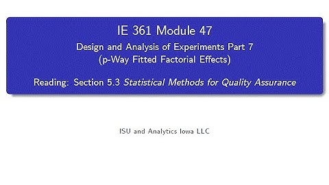 Statistical Process Improvement Module 47