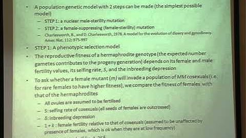 Deborah Charlesworth - Evolution of sex chromosomes