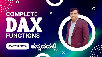 Power BI Complete DAX Functions in Kannada | Learn DAX from Basics to Advanced