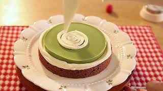 (Street Flavors) ❄️Winter Christmas snowman chocolate retro piping cake 🎄