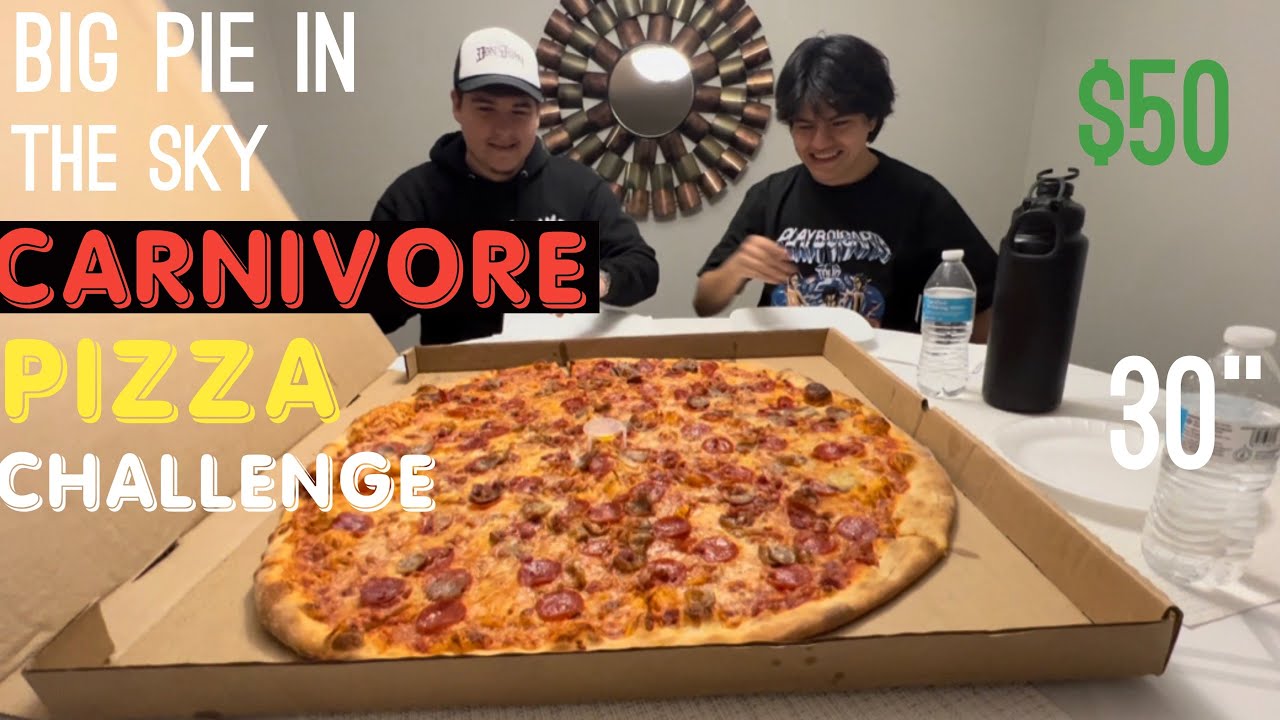 I ATTEMPTED THE 30” BIG PIE IN THE SKY PIZZA CARNIVORE CHALLENGE YouTube