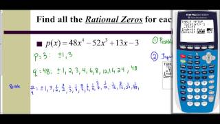 Lesson 6.8 - Finding the Rational Zeros