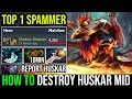 10Min Necronomicon [Shadow Shaman] How to Solo Destroy Huskar Mid WORLD TOP 1 SS SPAMMER Dota 2 WTF